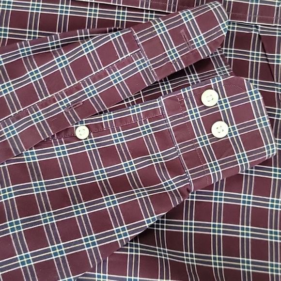 Nautica Plaid Button Down Men's Shirt Size Large 80's Two-Ply Cotton - Picture 4 of 8
